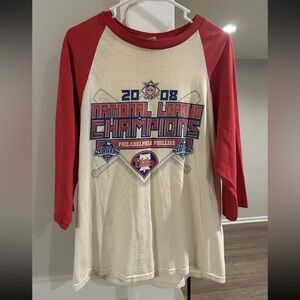 Philadelphia Phillies 2008 National Champions Half Sleeve Shirt Medium